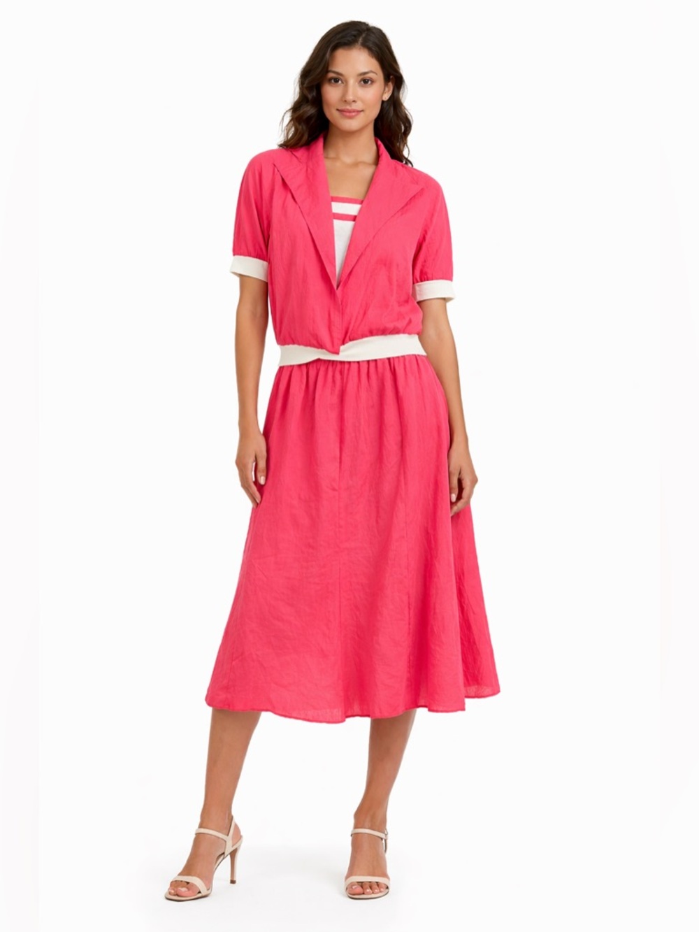 Vintage Barbie Pink Two-Piece Skirt Set